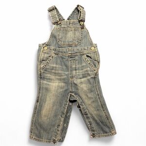 EUC GAP Soft Blue Denim Kids Overalls (12-18 months)